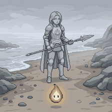 A hooded herald in the shadows